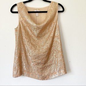 J.Crew Gold Sleeveless Blouse Size 4